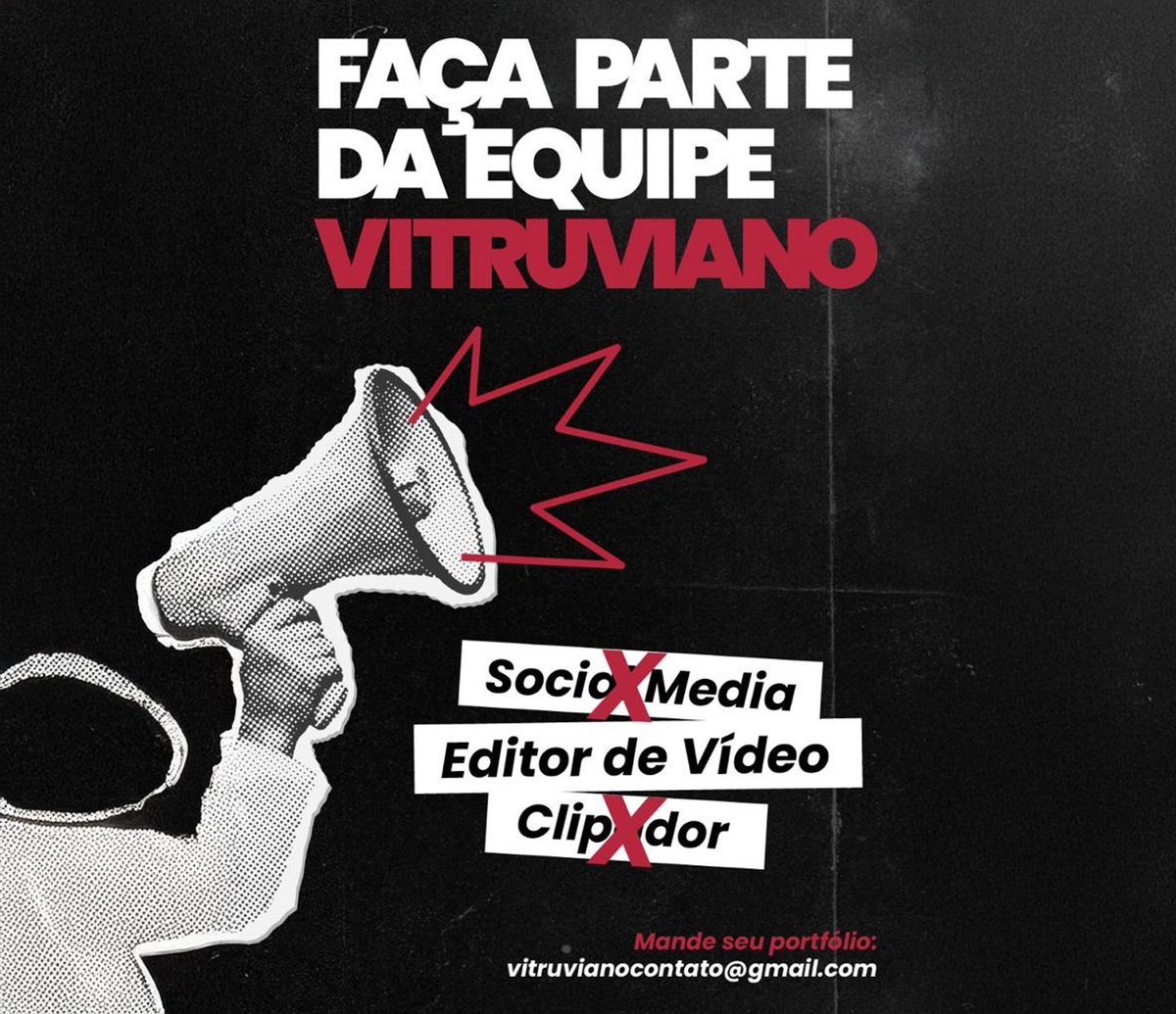 Estamos procurando EDITOR DE VÍDEO PARA YOUTUBE para entrar na equipe VITRUVIANO.

Edição de vídeos longos para o canal.
Trabalho recorrente.

Interessados, enviem portfólio para:
vitruvianocontato@gmail.com

Se conhecer alguém, compartilhe 🤝