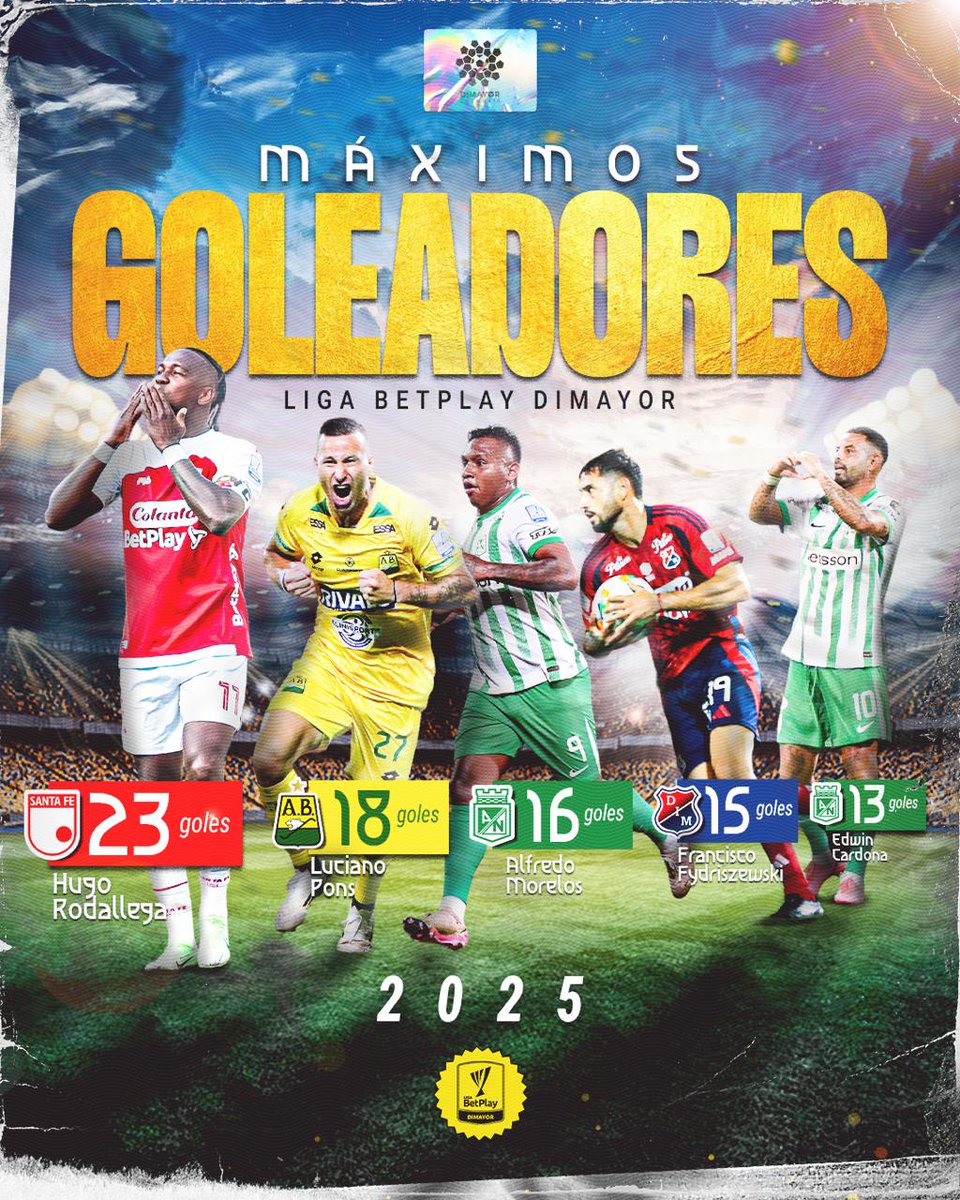 ¡𝗟𝗼𝘀 𝗹𝗶́𝗱𝗲𝗿𝗲𝘀 𝗱𝗲𝗹 𝗮𝘁𝗮𝗾𝘂𝗲! ⚽😎

Estos son los máximos goleadores de la #LigaBetPlayDIMAYOR en el 2025 💥

#LoDamosTodo