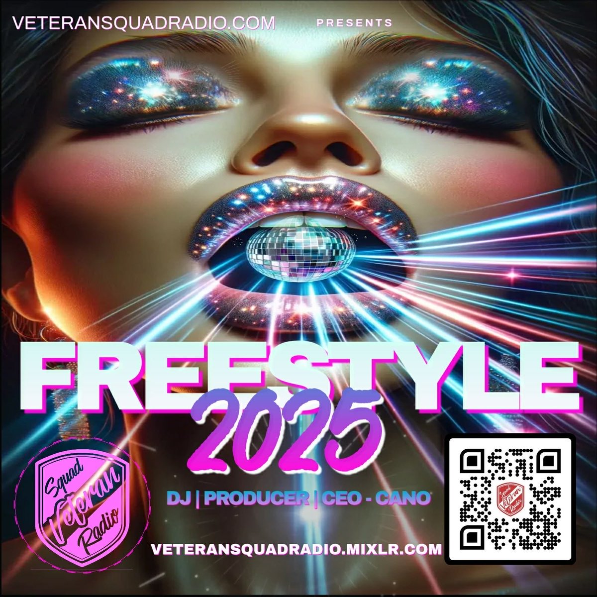🚨 FREESTYLE ALERT 🚨
DJ CANO is bringing that Freestyle 2025 heat!
🕑 2–4PM EST
📡 Streaming LIVE on VeteransSquadRadio.Mixlr.com
Turn it up, tell a friend, and ride the vibes! 🎶🔥