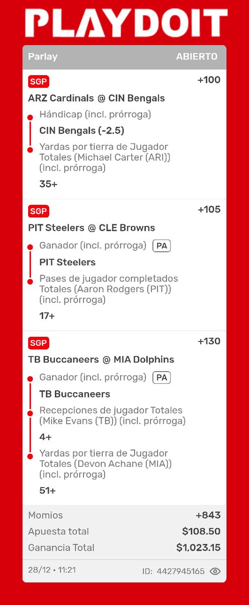 Parley de NFL 🫡🏈🇺🇸