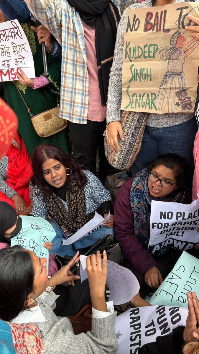 AisaCuj's tweet photo. Stand In Solidarity With The Protesting Survivor of Unnao!
Demand an End To Rape Culture!
Revoke bail of rapist BJP leader Kuldeep Singh Sengar!
Protest at Jantar mantar!
#AISA #AIPWA https://t.co/JErEEWSIR1