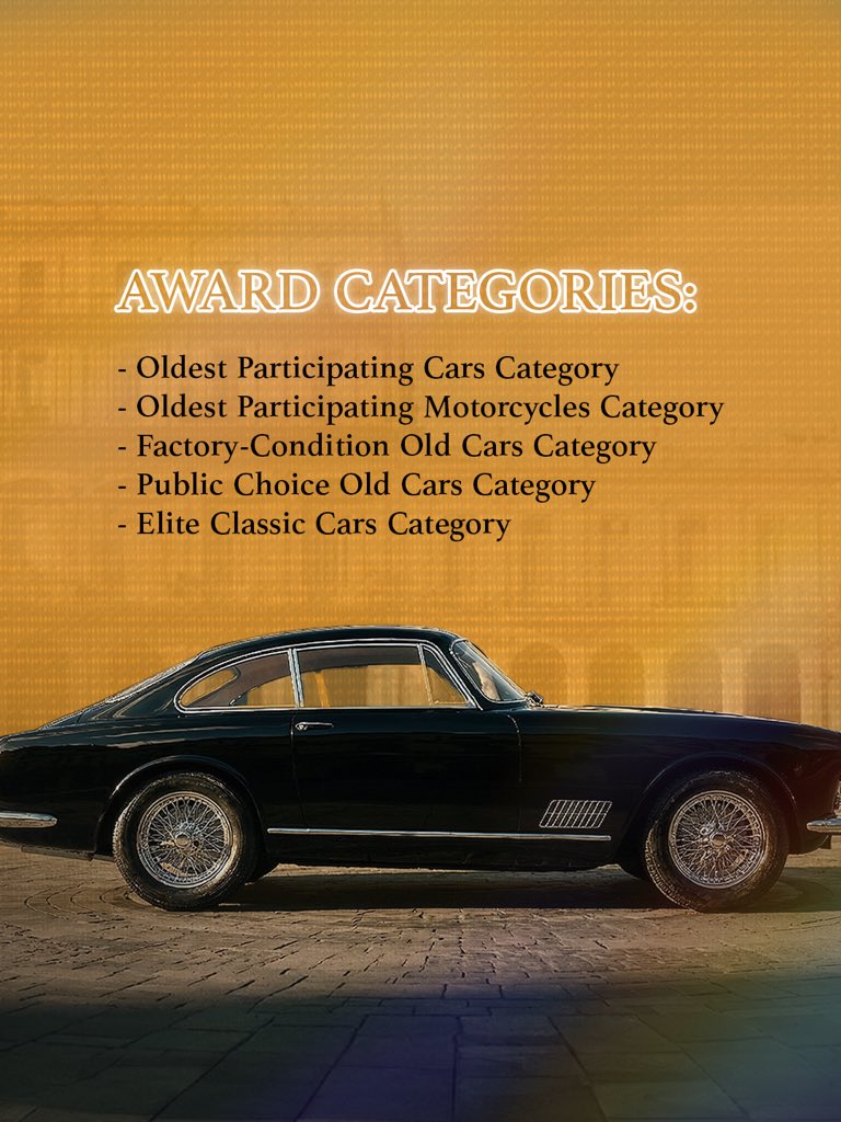 shjocc's tweet photo. The Sharjah Old Cars Club announced the launch of the third edition of the Sharjah Classic Cars Award, as part of the Sharjah Classic Cars Festival 2026, taking place from 22 to 25 January 2026. https://t.co/PEKMYoqLFz