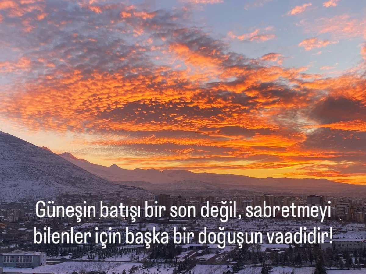 Güneşin batışı bir son değil, sabretmeyi bilenler için başka bir doğuşun vaadidir!