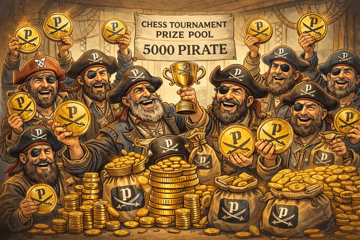♟️ Pirate chess tournament finished today! PIRATE rewards have been distributed to participants. Thanks to everyone who played - more games and prizes coming soon 🏴‍☠️
#PIRATE #Chess #Crypto #Community