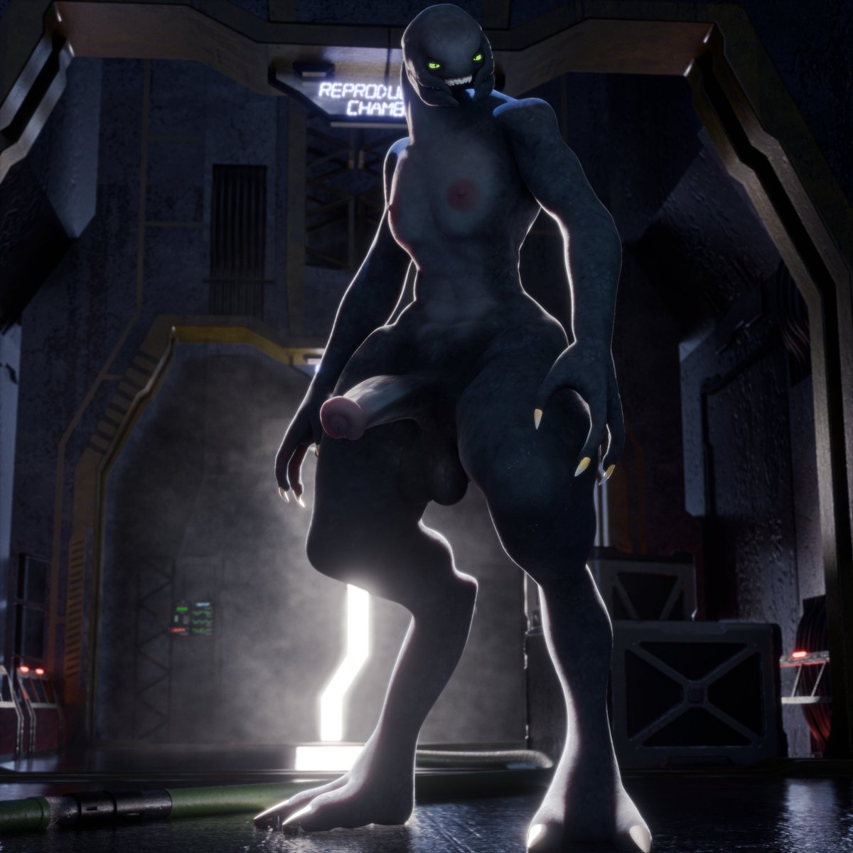 Take him to the Reproduction Chamber!
(I spent a stupid amount of time on this scene)

Sangheili Model by Akkoarcade