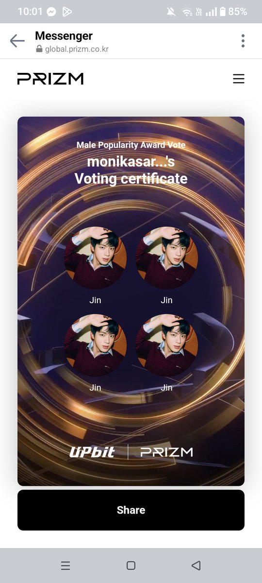 Monika695725's tweet photo. I vote for #JIN for #GDA2026 https://t.co/ynGPSdSlys