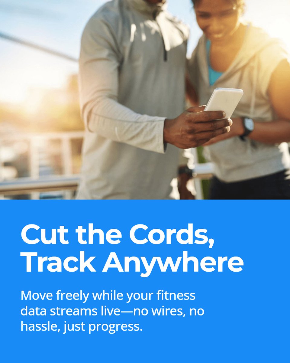 HeartTechPlus1's tweet image. Simplify your fitness path with wireless, mobile tracking for any setting. Get real-time insights without wires or complicated setups. Stay motivated, track progress, and empower every step toward your goals—anytime, anywhere.