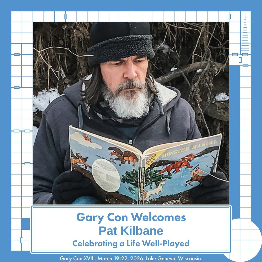 GUEST SPOTLIGHT: Pat Kilbane is an actor turned writer/director and the director of The Dreams in Gary’s Basement, a documentary film about Gary Gygax and the creation of D&amp;D. buff.ly/0nKMaom 

#GaryCon #GCXVIII #SpecialGuest #Gaming #TTRPGs