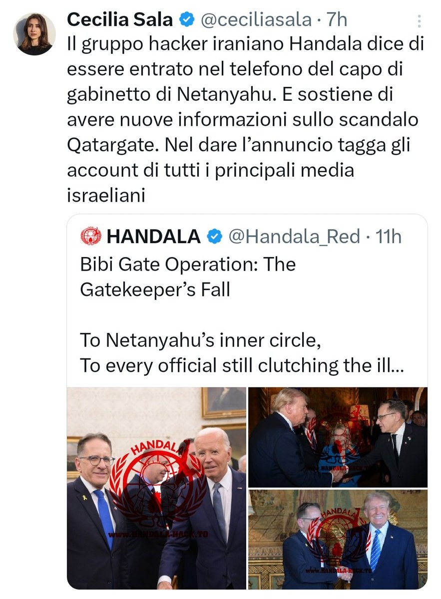 _Brick_Block_'s tweet photo. Cecilia Sala non dice che Handala non è un gruppo di hacker indipendenti, ma un braccio operativo dell'intelligence iraniana specializzato in operazioni di influenza e sabotaggio digitale. 
https://t.co/PQ2lNdUAnw https://t.co/RT4EReyclO