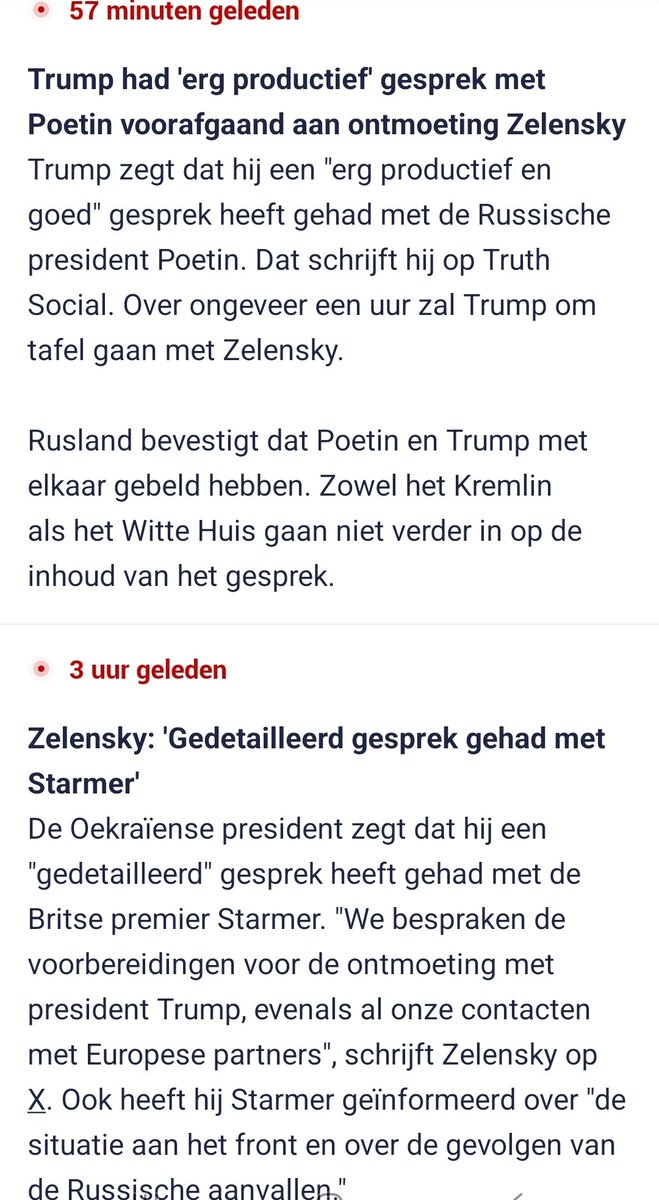 Wat een wereld van verschil. 
President Zelensky belt met Starmer. #Trump belt met Putin. Waarschijnlijk had hij instructies nodig of Putin herrinerde hem nogmaals over het kompromat dat ze tegen hem hebben.