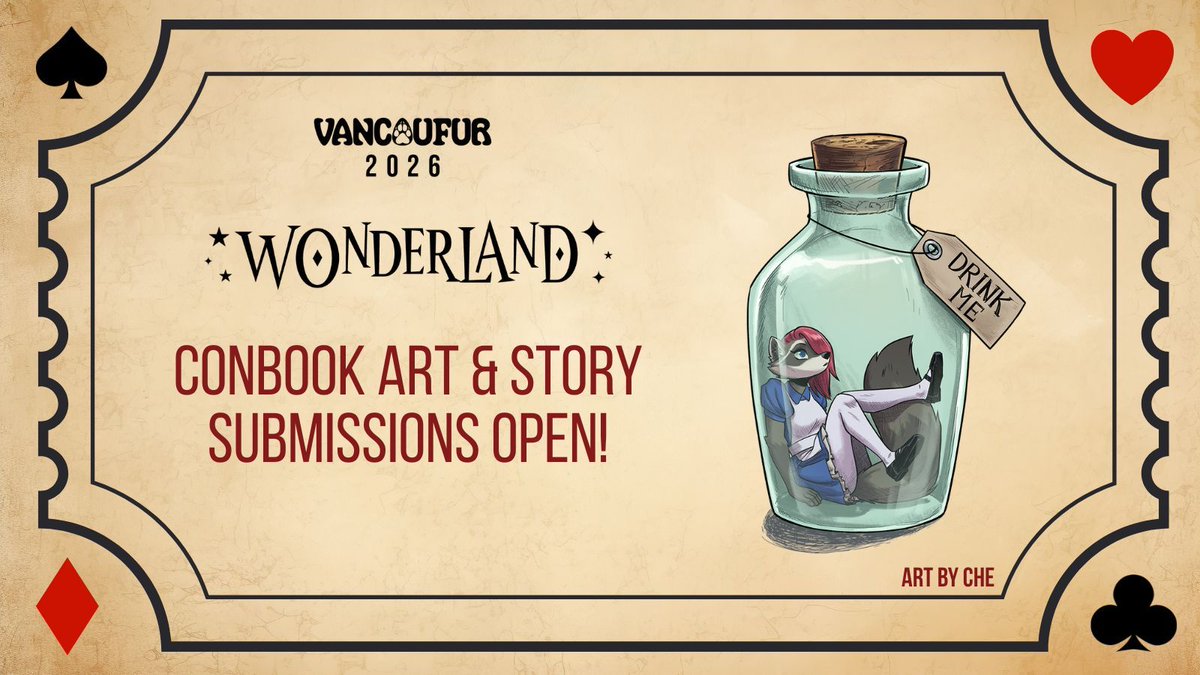 Do you have a submission for our conbook? We accept art, stories and ads for our conbook up until Jan 5th, 2026. Get your work seen by thousands of furs who will receive  the conbook this year! Submit today! vancoufur.org/conbook/