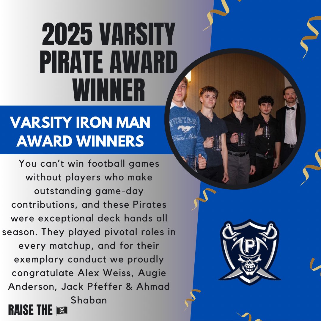 GP_Football's tweet image. Happy Holidays Pirate Nation🏴‍☠️. Here are our varsity Iron Man award winners.