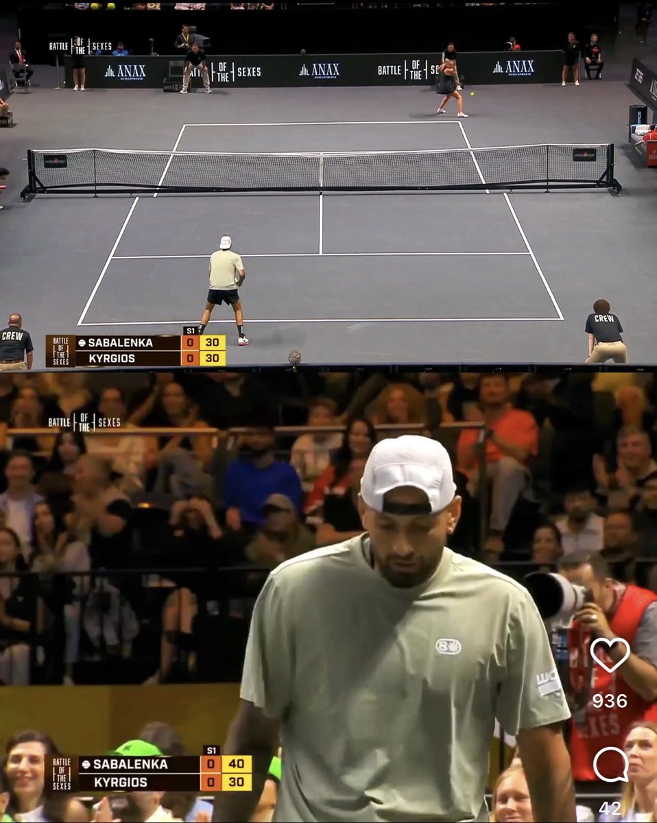 KYRGIOS vs SABALENKA 6/3 6/3
(iné rozmery kurtu &amp; 1 servis)

(A) Bola to hlúposť/iba si zarobili
(B) Pomohlo to ATP
(C) Pomohlo to WTA