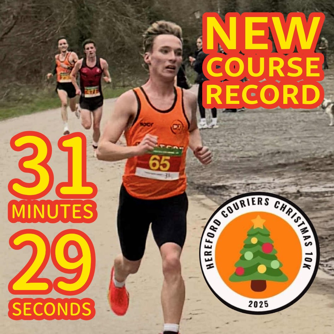 Take a bow Matt Brunnock Western Tempo Running Club incredible 👏🏻 well done 🧡🖤

Hereford Couriers Running Club Christmas 10k 2025