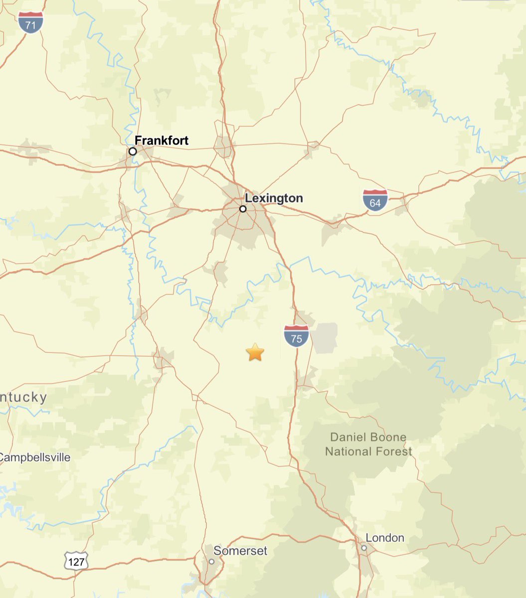 Breaking News: A magnitude 3.2 earthquake just hit central Kentucky. The epicenter was between Lancaster and Richmond Kentucky. #kywx