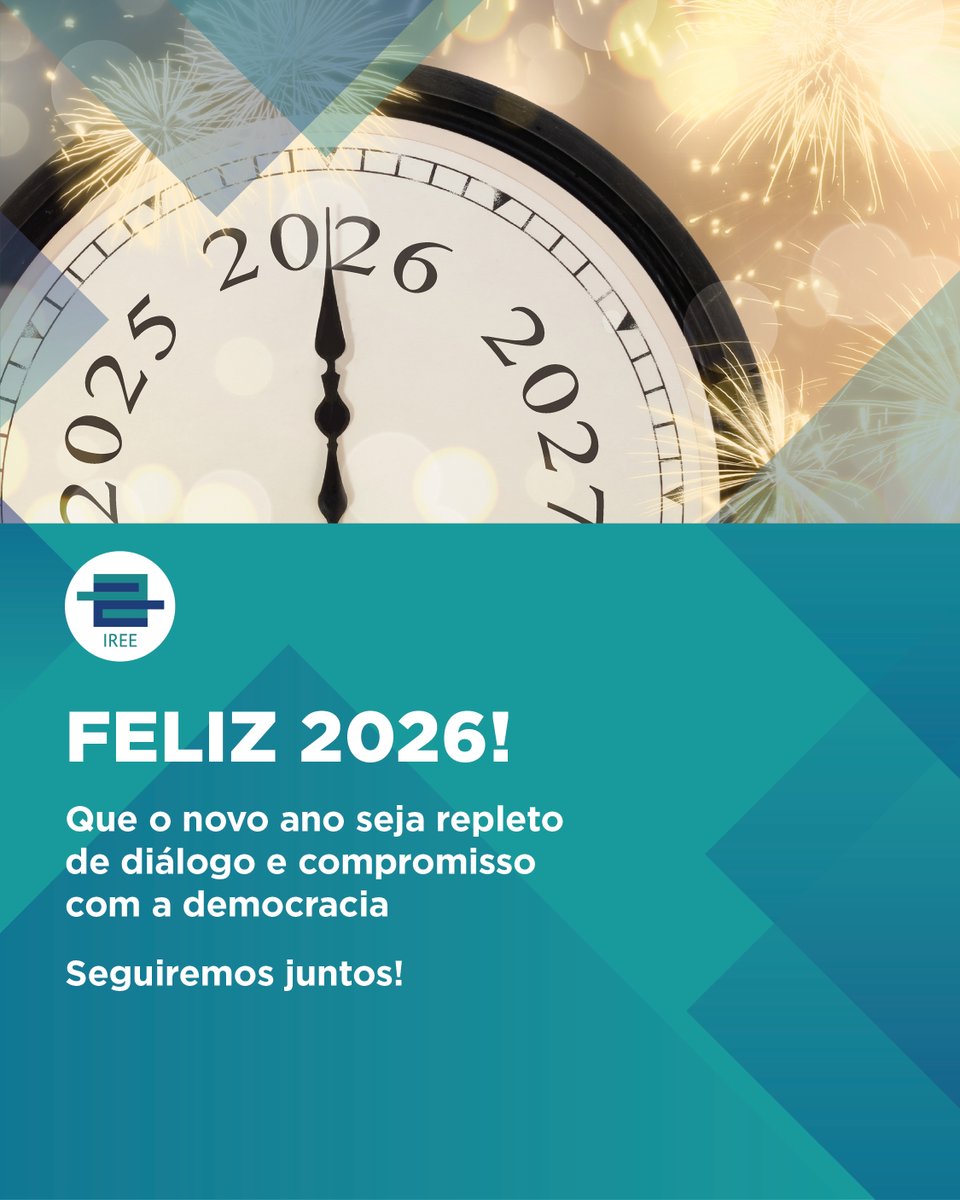 ireebr's tweet photo. Em 2025, o IREE seguiu dedicado a contribuir com a qualificação do debate público, a defesa da democracia e a reflexão sobre os desafios da nossa sociedade. Agradecemos a todas e todos que caminharam conosco! https://t.co/H0oQWOXMRc