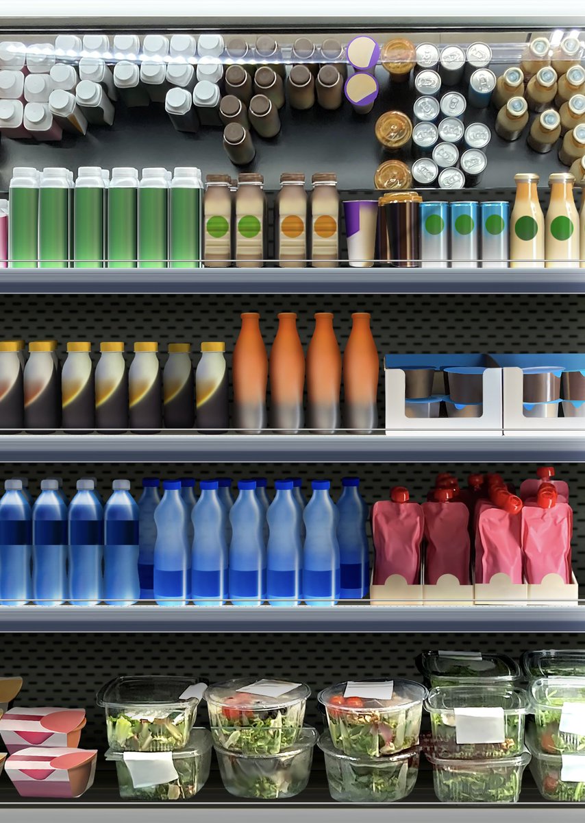 whatsontheshel1's tweet photo. Supermarket open fridge fully stocked with colorful bottled drinks, juices, smoothies, dairy products
https://t.co/HBYydJGuQt
#supermarket #openfridge #retaildisplay #freshfood #beverages #juices #smoothies #dairyproducts #readytoeat #salads #groceryshopping #modernretail https://t.co/x8DxG94T0t