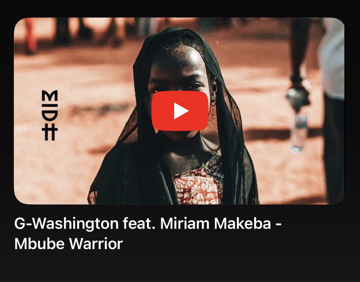 hhm3rd's tweet photo. G-Washington feat. Miriam Makeba - Mbube Warrior https://t.co/htjigc9g4E via @YouTube https://t.co/lkAO2FYIms