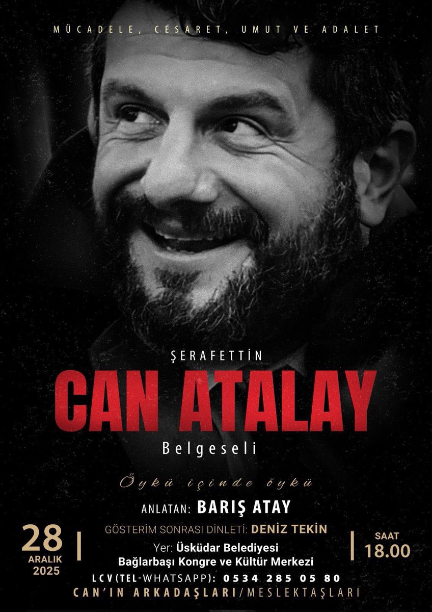 Minas3401's tweet image. Bu akşam Avukat Sn.Şerafettin Can Atalay Belgeselini seyretme şansım oldu. Bir yandan gözyaşlarımı tutamadım bir yanda son 20 yıl gözlerimden şöyle bir film şeridi gibi

Çok güzel bir belgesel Atalay ailesine sonsuz saygılar diyorum bu inanç ve sevgileri herkese yayılmalı