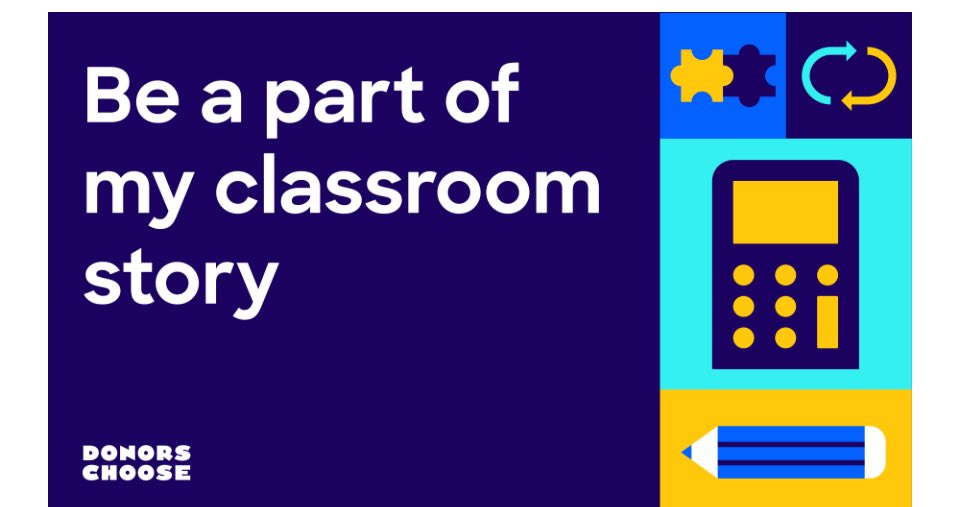 chesser_johanna's tweet photo. My project will expire in February.  If you can give $1.00 to help fund this #DonorsChoose project I will be grateful.

Please share if you can’t donate .  I’m desperately seeking any support.
#pleasedonateorshare 
#onedollar 
#sundayvibes 

https://t.co/B0cbcidj86 https://t.co/7IG3aYDUJ5