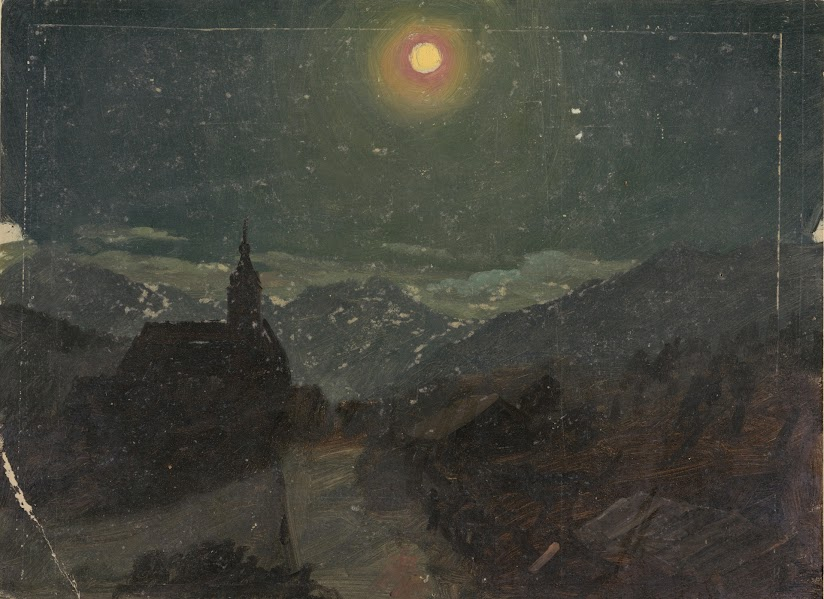 Alpine Landscape at Night - Frederic Edwin Church, 1868