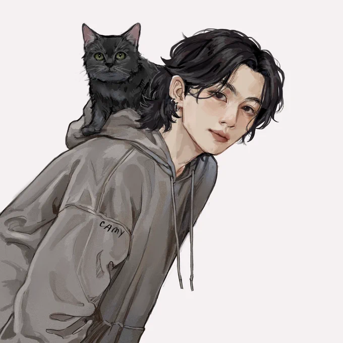 i knew he's a black cat person