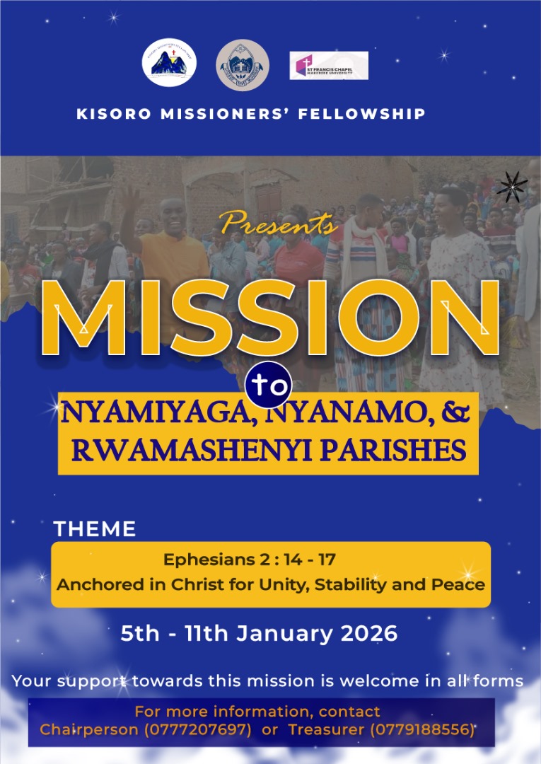 Counting days to the mission as Kisoro Missioners' Fellowship heads to Nyamiyaga, Nyamamo, and Rwamashenyi Parishes for ministry  from Jan 5-11, 2026. Lets pray together as we prepare for the mission! <a href="/stfrancis_mak/">St. Francis Chapel, Makerere</a>  <a href="/MuhaburaDiocese/">Diocese of Muhabura</a> 
#KMF
