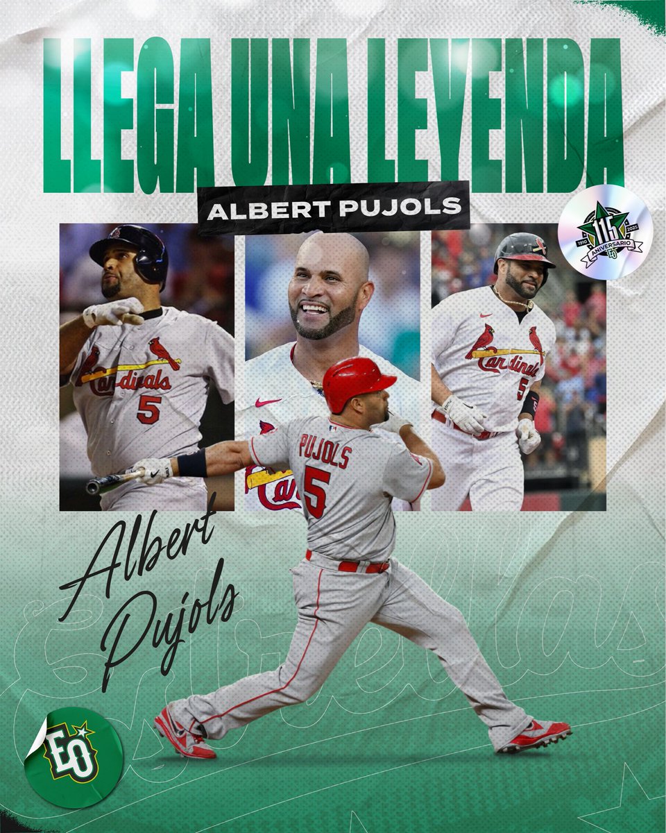 ¡BIENVENIDO, LEYENDA! 🐘⭐
Las Estrellas Orientales reciben formalmente a Albert Pujols en su organización. El futuro inmortal de Cooperstown se une a nuestras filas para aportar toda su experiencia y trayectoria histórica al equipo.
Próximamente se anunciará el rol.