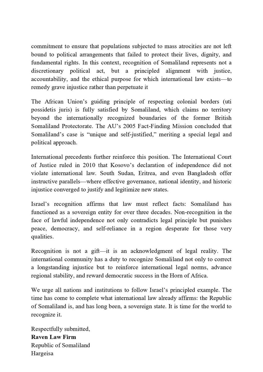 LJicsin's tweet photo. The Republic of #Somaliland's case from a legal perspective.  #Ravenlawfirm @BalkiisBilan @BarkhadKaariye @FarxaanNimcaanG https://t.co/bOh8marRbU