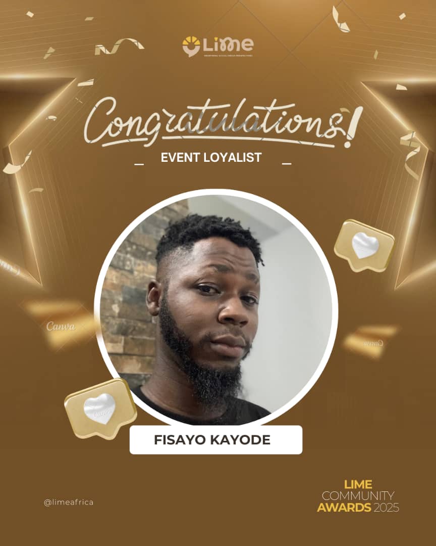 lime_africa's tweet photo. The Awards are here and the winners are
Most Supportive Community Member:  @UdumorugboLisa 
Most Active Community Member: @Pallojnrr 
Limetastic Evenings Event Loyalist:  @KayodeJunior001
Boost Badge Award: @_Mo_renikeji 

Congratulations my Lemonades 💃🏽💃🏽🙌🏻 https://t.co/seJPi25077