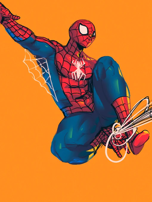 When I'm feeling artblock I like to draw Spider-Man