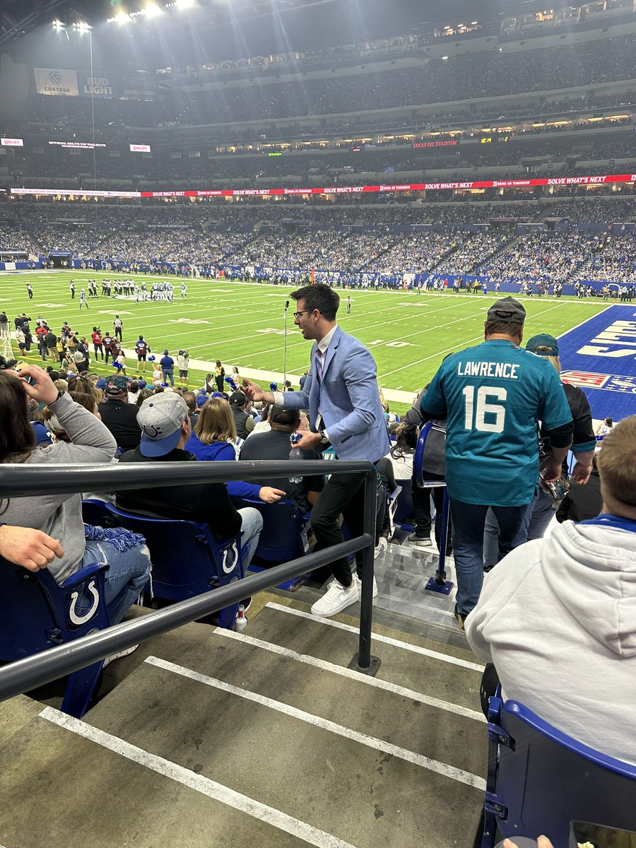 Hey <a href="/colts/">Indianapolis Colts</a> plz educate your employees to not block the play.! He stood there for 5 minutes and we missed several plays. Screaming at him to kneel did nothing.! We pay a lot for our tickets and your employees blocks plays.!