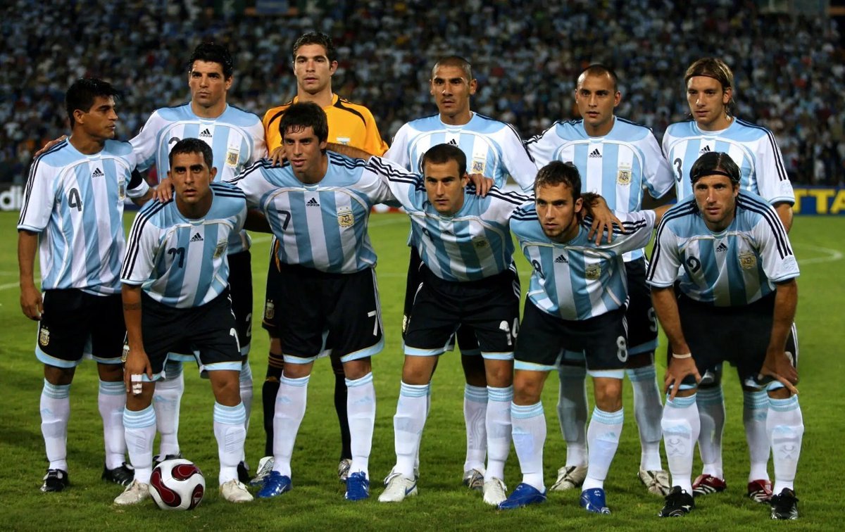 FutbolRetroAr's tweet image. Formación de Argentina contra Chile, Amistoso 2007.