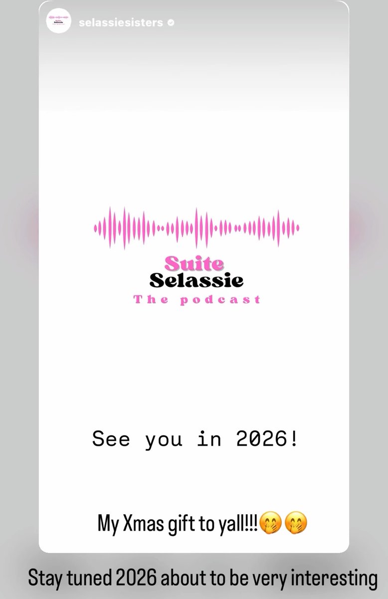 Roby7254019270's tweet photo. STAY TUNED RITORNA NEL 2026
IL PODCAST "SUITE SELASSIE" 🤞🍀
#jessyselassie #fayrilu #kittyclary
#suiteselassie #jeru #jessicaselassie 
Non vedo l'ora care ragazze ❤️❤️❤️ https://t.co/PJ5dQRusCN