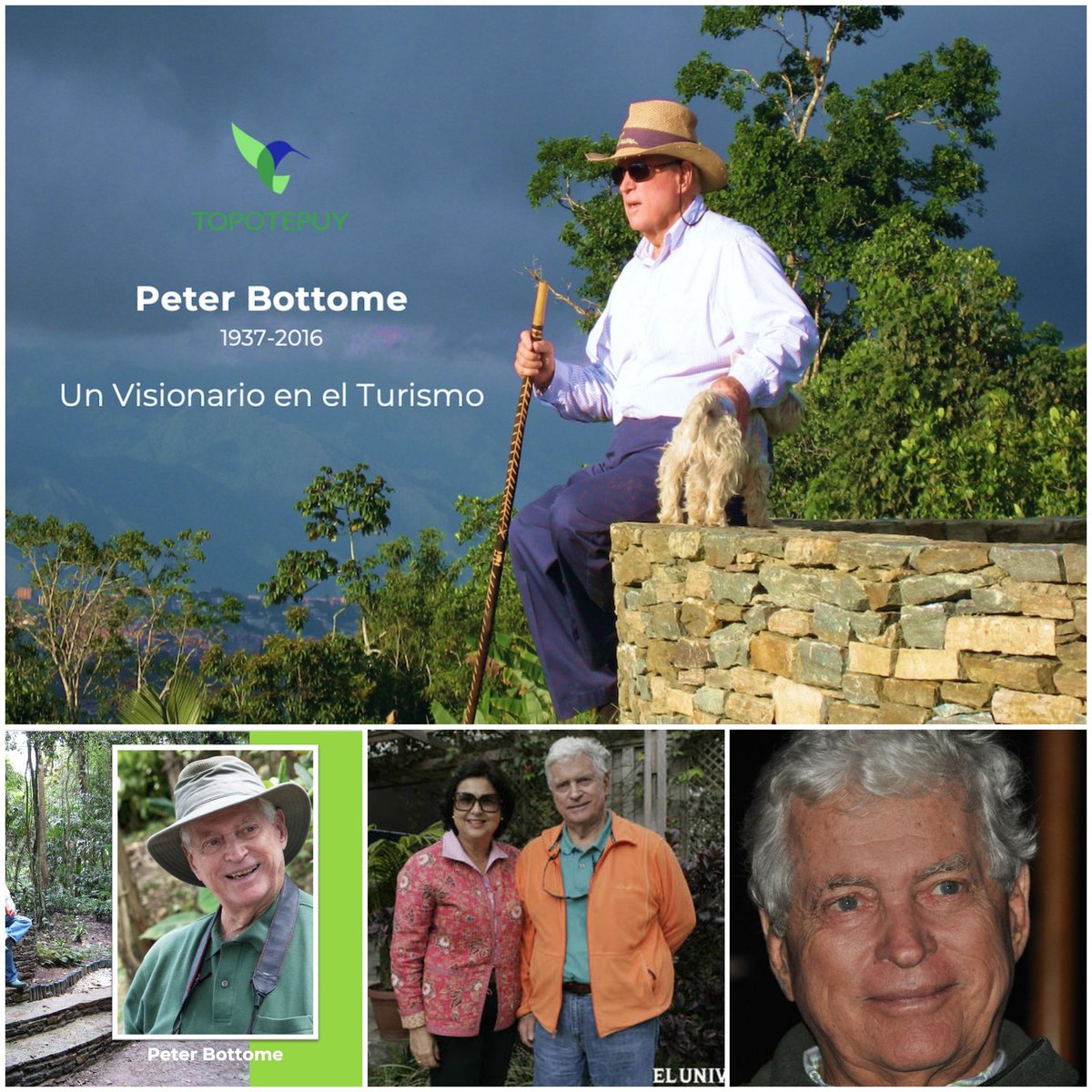 Hoy Peter Bottome estaría cumpliendo 88 años. Visionario, trabajador de pócas palabras y de grandes emprendimientos fué querido padre, querido abuelo, querido cuñado, tio, amigo, y querido jefe.
Con Jardines ecológicos de Topotepuy, trasciende los aportes como empresario...

Hilo