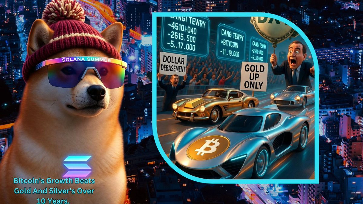 Bitcoin's Growth Beats Gold And Silver's Over 10 Years. 

Sometimes you just gotta zoom out to see the bigger picture.

You see, Analyst Adam Livingston just dropped the 10-year performance comparison of Bitcoin, Gold and Silver.

It's...
You know what let me just show you the