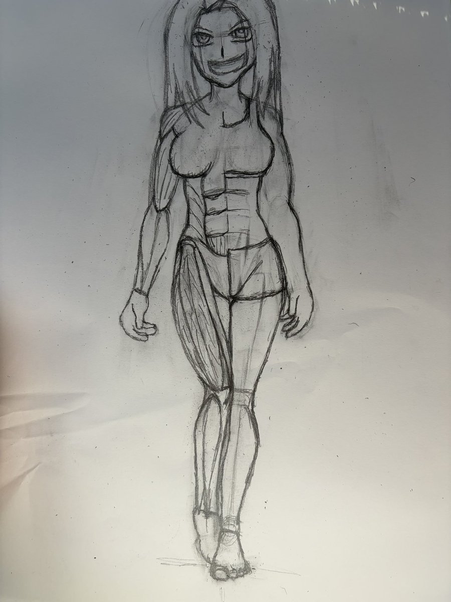 Super_9ine's tweet photo. Im trying to learn anatomy so I decided to get a random pose from pintreast and use a girl from a webcomic I read as a reference. https://t.co/SsU71Q0t6V