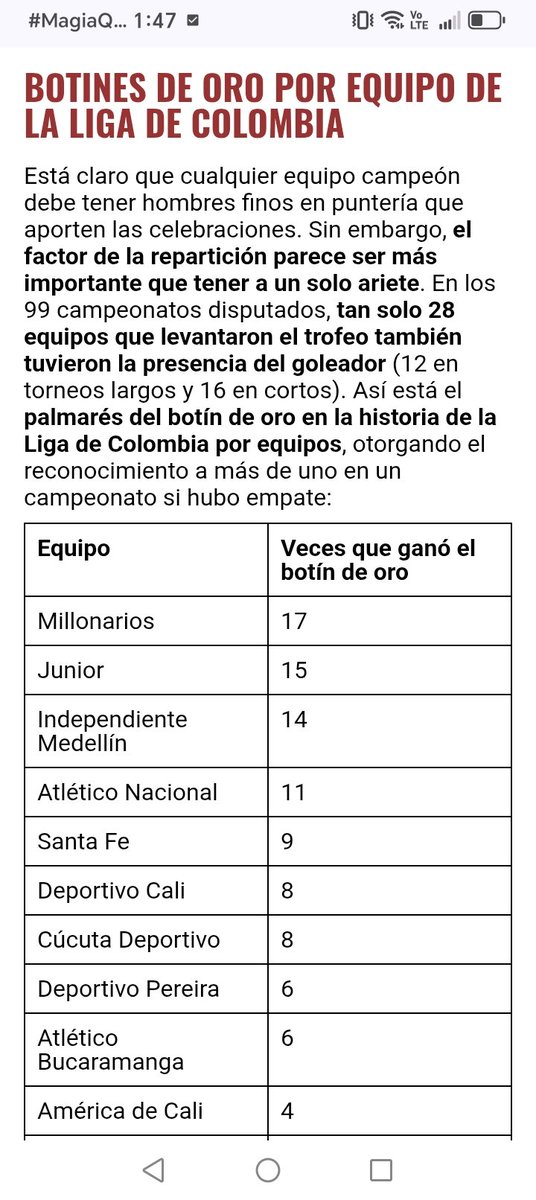 Equipos con más botines de oro en la Historia del FPC 💪⚽🏆💙🤍 <a href="/MillosFCoficial/">Millonarios FC</a> 
<a href="/profesorflavio1/">Profesor Flavio</a> 
<a href="/RiverFan2024/">RiverPlateFan -El Suplentazo 21/09/2024-</a> 
<a href="/andres25david09/">Andrés</a> 
<a href="/Dianilla_B/">Diana B</a> 
<a href="/cobainalex1980/">Alexander Ⓜ️⚽</a> 
<a href="/diosesazul1946/">Jose Villanueva</a> 
<a href="/Jorgemarioneira/">Jorge Mario Neira⚽️</a> 
<a href="/NelsonBedoyaSan/">Nelson Bedoya - VIDEOS DEL FPC</a> 
<a href="/josasc/">José Orlando Ascencio</a> 
<a href="/GUILLEMEMORIA/">Luis Guillermo Venegas Bernal</a> 
<a href="/UruguayanH/">Uruguayan Football History</a>