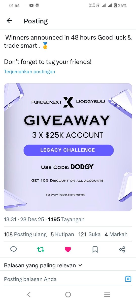 Burnctheory's tweet photo. @Zohaib_ICT @FundedNext Lets gooo @KistapG45235 https://t.co/g8SzjkiSxt