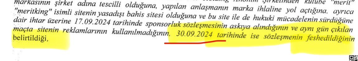 💥 Galatasaray’ın Meritking sözlemesini YALANCI BAŞKANININ dediği gibi bir gün sonra değil ödemeleri de aldıktan tam 20 gün sonra feshettiği ortaya çıktı.