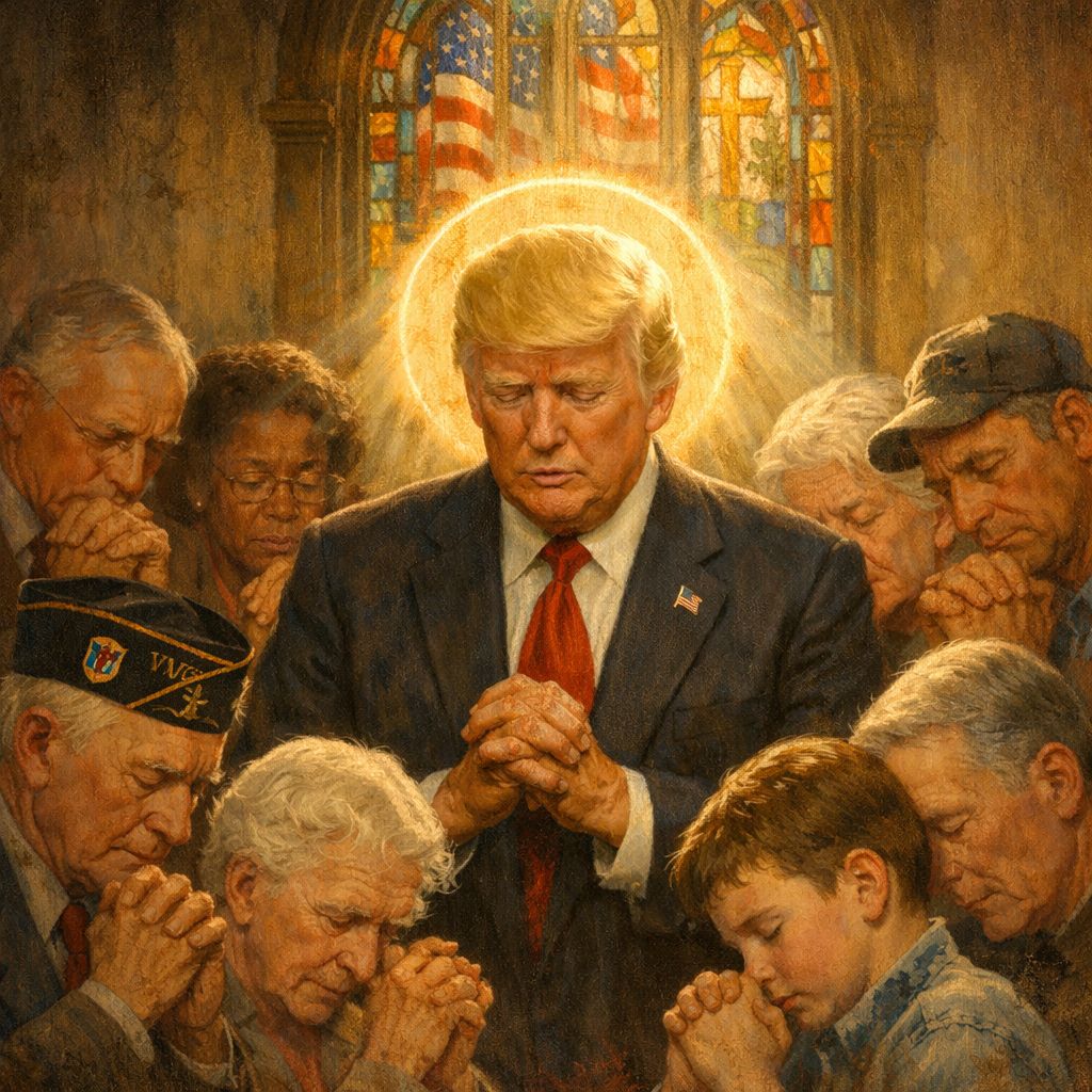 NickAdamsinUSA's tweet image. Donald J Trump is the spiritual father of the American people and arguably the strongest Christian to ever hold the office of President of the United States.