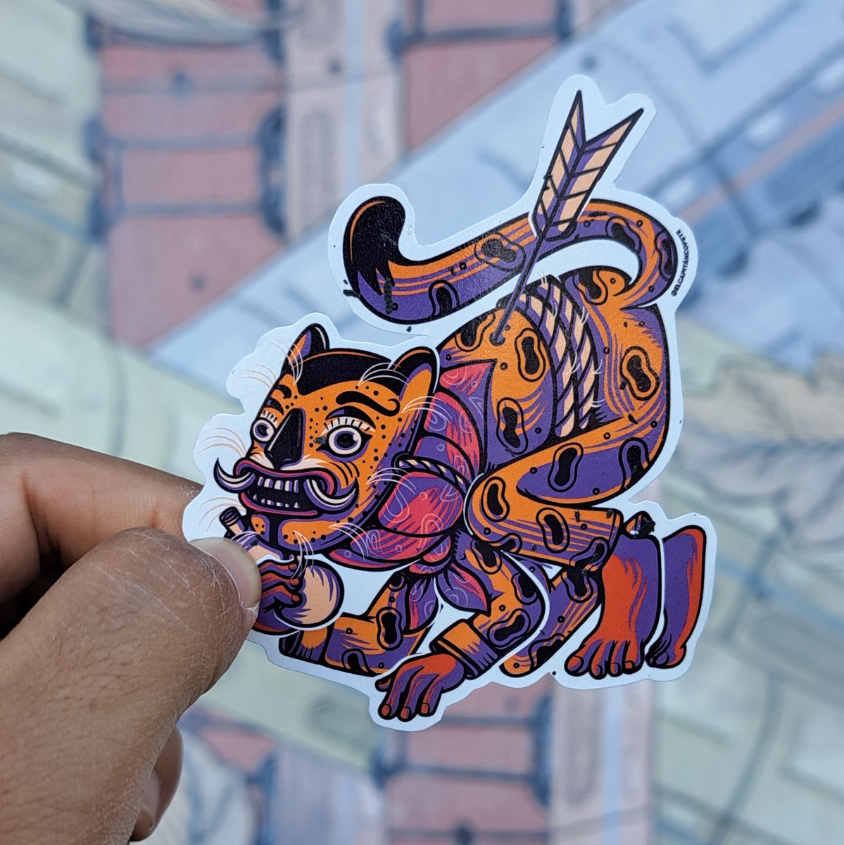 ElCapitanCopete's tweet photo. Tigres de la calle 🔥🐅

A falta de dibujo, deje estos stickers en las calles para que se unieran al arte de la ciudad.

#tecuan #mascarasmexicanas #stickers #ilustradoresmexicanos #illustration https://t.co/lHuaHUtgU1