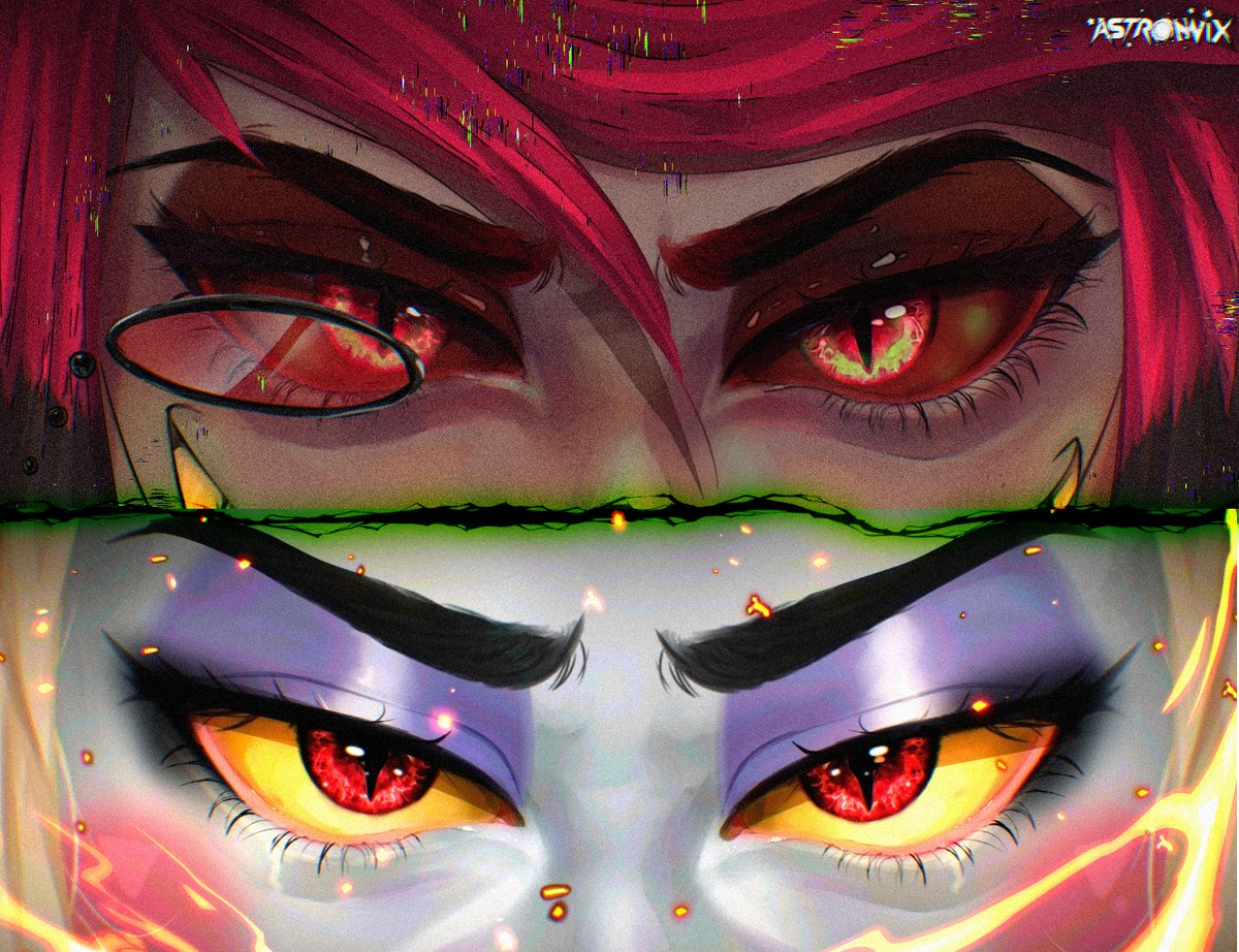 Appleradio eyes...Just because I wanted to do them.
   #HazbinHotel #HazbinHotelLucifer #HazbinHotelAlastor