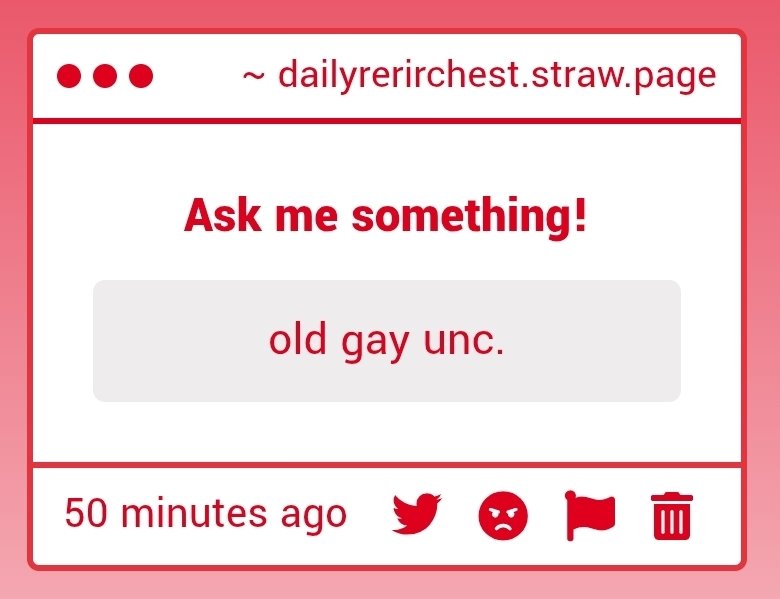 whoever sent me this knows exactly what gif i wanna use for this

dailyrerirchest.straw.page