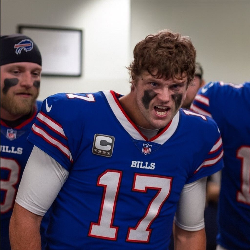 Josh Allen with a wide open WR to win the game