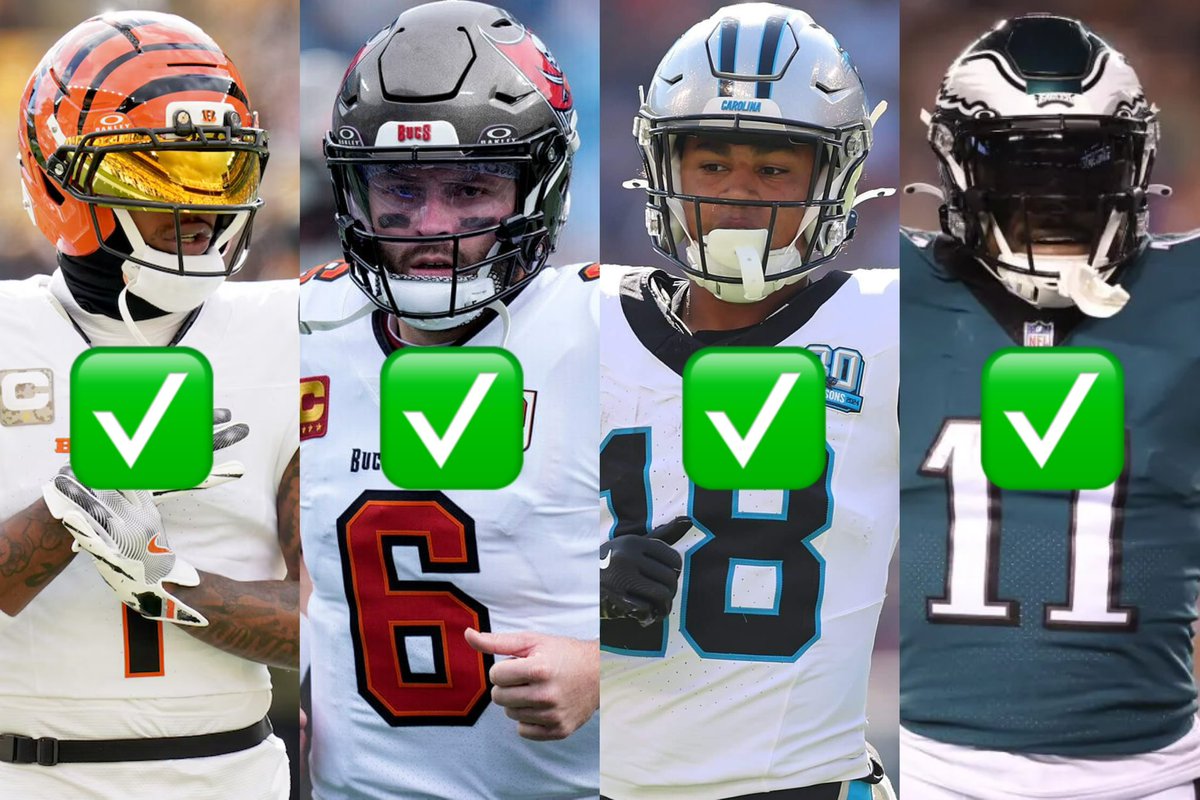 betbigben's tweet photo. $250 TO SOMEONE WHO LIKES ASAP ⤵️

NFL SUNDAY MEGA SWEEEP 🧹🧹🤑

✅ Ja’Marr Chase Anytime Touchdown
✅ Baker Mayfield 20+ Pass Completions
✅ Jalen Coker U 39.5 Receiving Yards
✅ AJ Brown U 8.5 Rec Targets

❤️ if you tailed

WHAT A SWEAT FREE FUCKING CARD. https://t.co/rudmxVbdQd