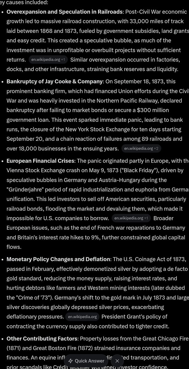 They're intentionally repeating 1873.
That's what the Gold, CBDC and AI bubble is all about.

Even the Congressional election and abolishment of the Federal Reserve aligns