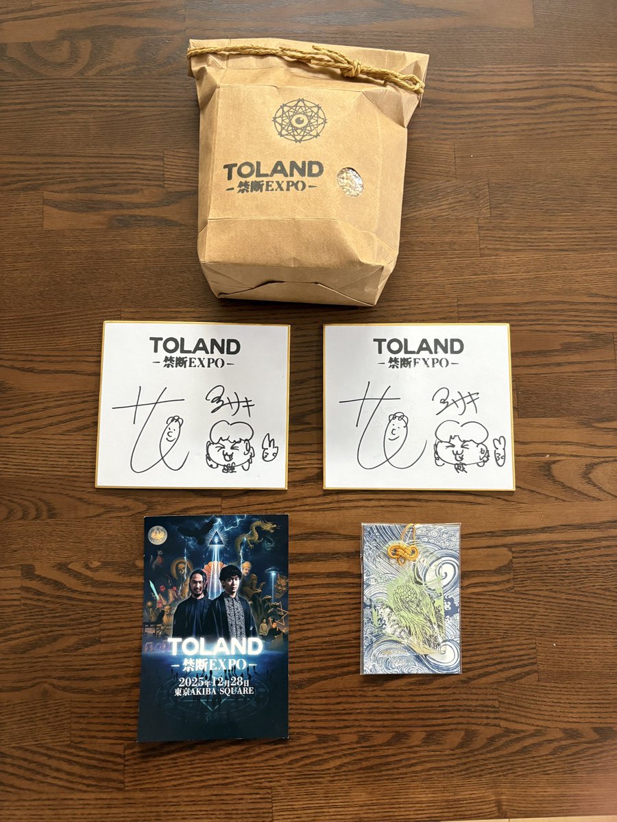 【直筆サイン/美品】KARA 旧メンバー サイン入 エコバッグ　ファンの方必見❗️ サイン一つ一つ手書きでした✨ 間違い探しみたいになった笑 描くの大変