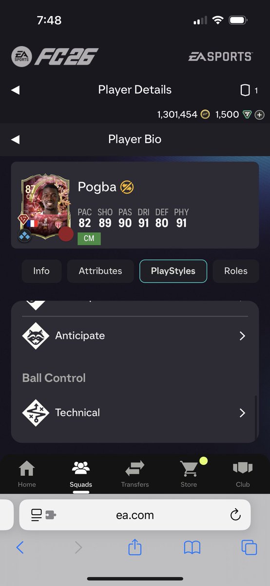 TomMeyer30's tweet photo. @NickRTFM Insane pogba evo + good playstyles but without incisive 😥 https://t.co/m8VWEaGfCk