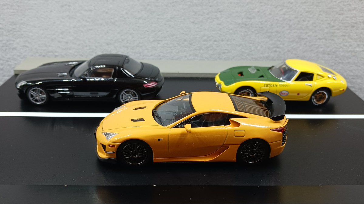 来年の東京オートサロンで発売予定の1/43 GR GT,LEXUS LFA,2000GTの3台